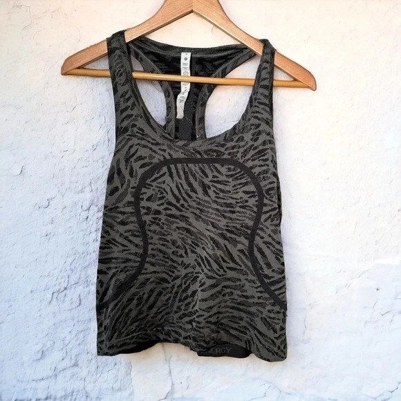 Lululemon Swiftly Tech Racerback Tank Top 2.0 *Race Length Primal Clash Black 10 - Picture 3 of 7